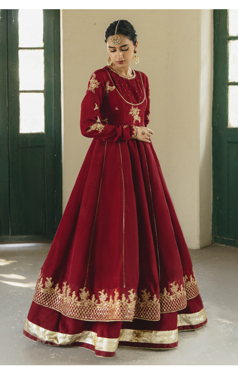 Red Anarkali 